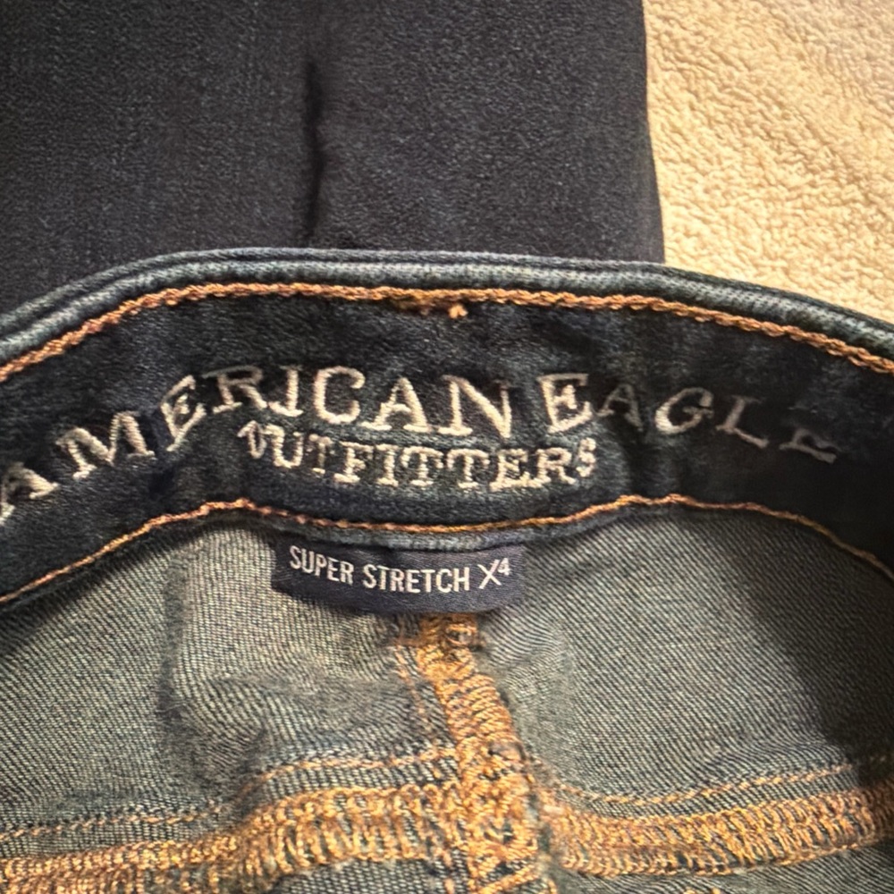 American Eagle Outfitters Women's Dark Blue Jeans Super Stretch Jegging Size 0 - Picture 5 of 7